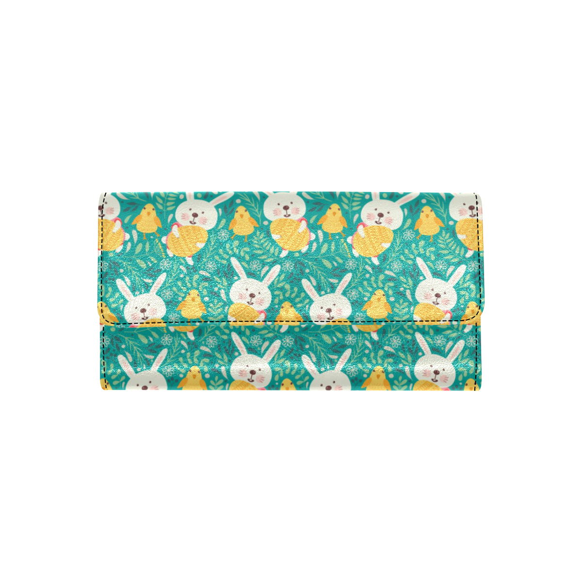 Easter Eggs Pattern Print Design RB02 Women's Trifold Wallet