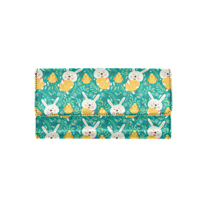 Easter Eggs Pattern Print Design RB02 Women's Trifold Wallet
