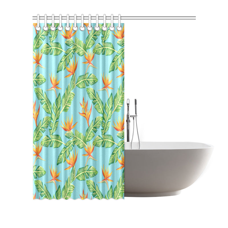 Bird Of Paradise Pattern Print Design BOP04 Shower Curtain