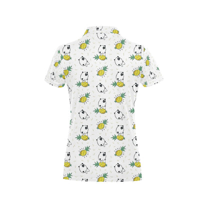 Bull Terriers Pattern Print Design 05 Women's Polo Shirt