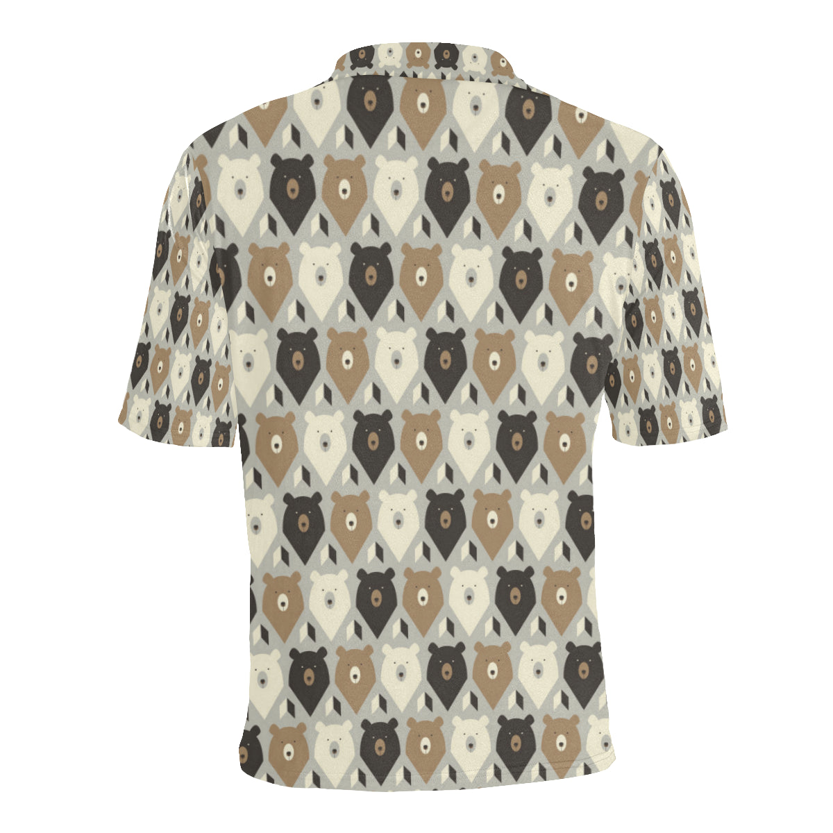 Bear Pattern Print Design 04 Men Polo Shirt