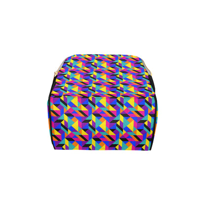 90s Colorful Pattern Print Design 1 Diaper Bag Backpack