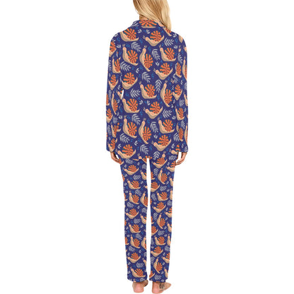 Snail Print Design LKS401 Women's Long Pajama Set