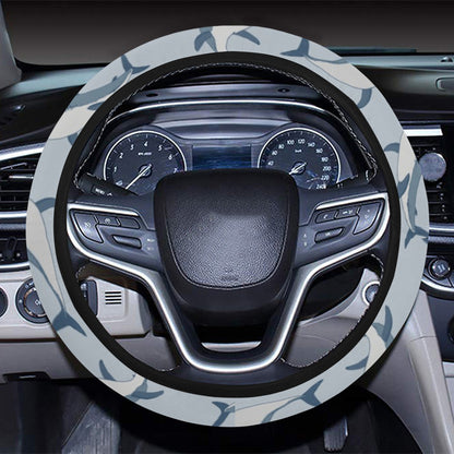 Shark Print Design LKS304 Steering Wheel Cover with Elastic Edge