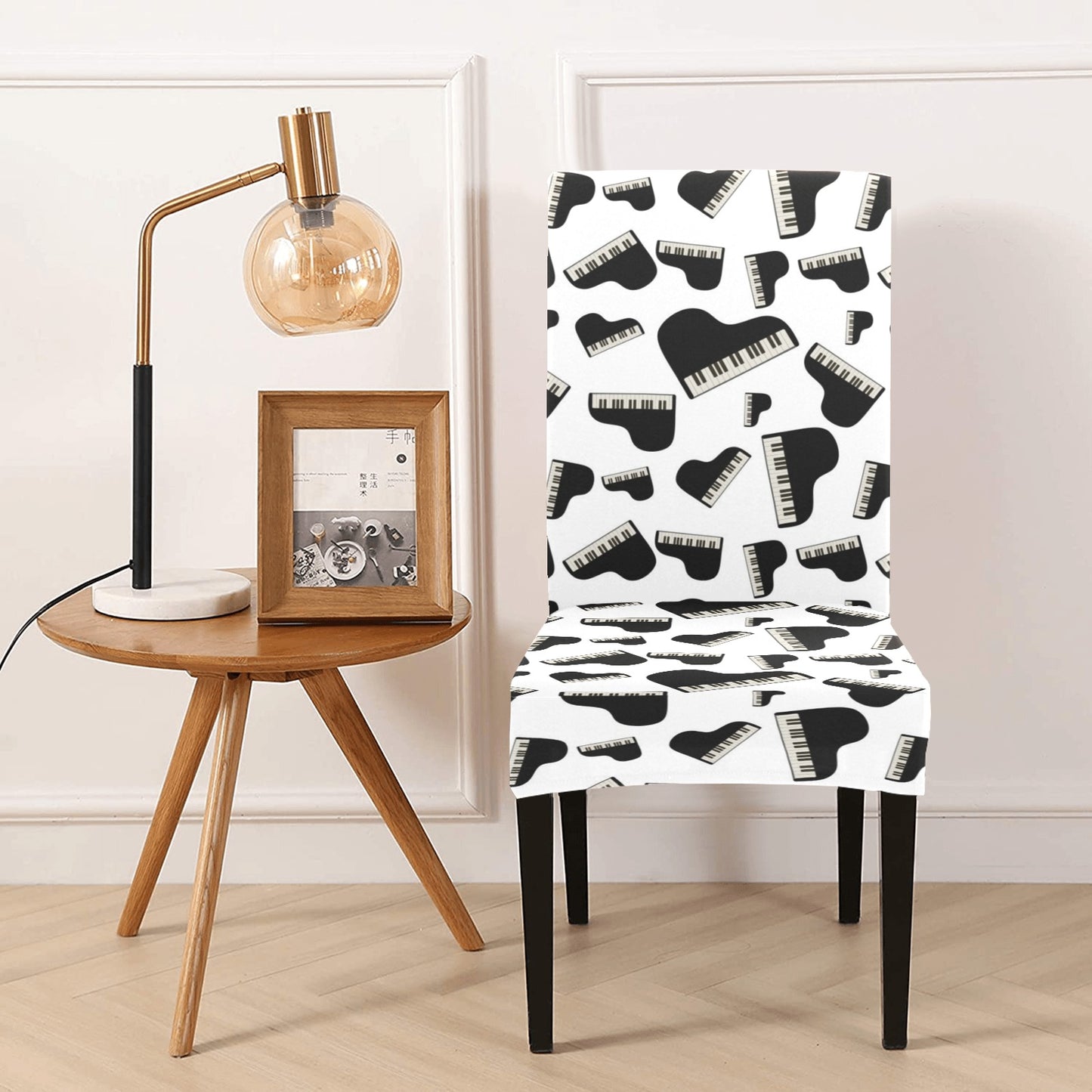 Piano Print Design LKS405 Dining Chair Slipcover