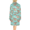 Sloth Print Design LKS302 Women's Fleece Robe