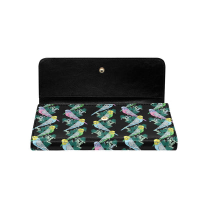 Budgerigar Pattern Print Design 03 Women's Trifold Wallet