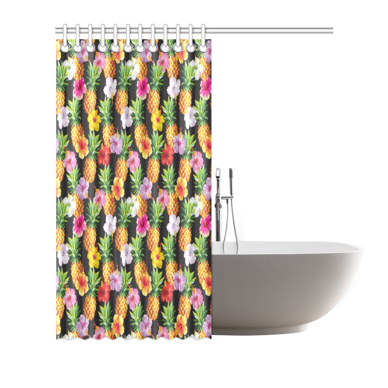 Pineapple Hibiscus Shower Curtain