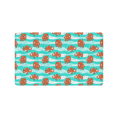 Octopus Cute Design Print Themed Rubber Doormat