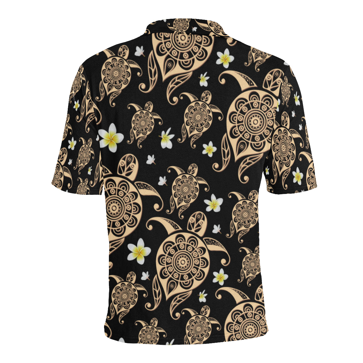 Turtle Polynesian Tribal Hawaiian Men Polo Shirt