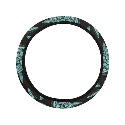 Sea Turtle Print Design LKS302 Steering Wheel Cover with Elastic Edge