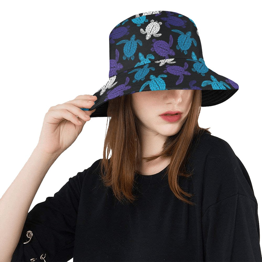 Sea Turtle Print Design LKS306 Unisex Bucket Hat
