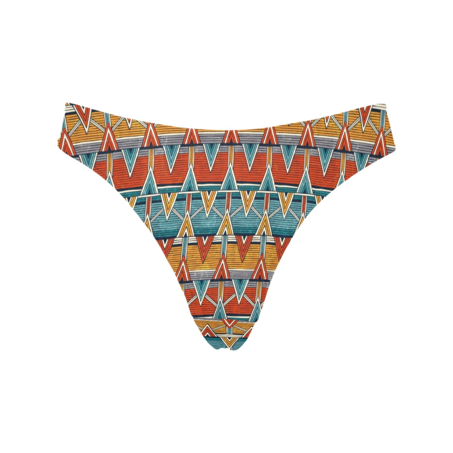 Kente Print African Design Themed Women's Thongs