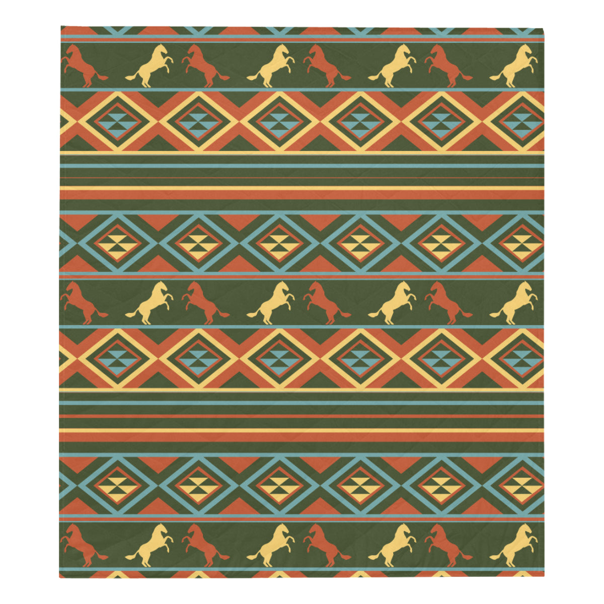 Horse Western Pattern Premium Quilt