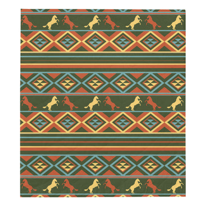 Horse Western Pattern Premium Quilt