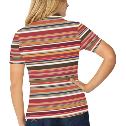 Serape Print Design LKS301 Women's Polo Shirt