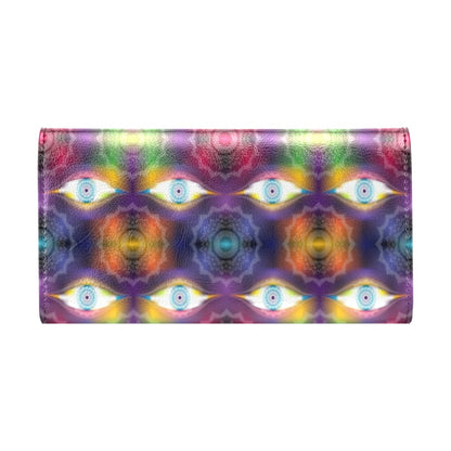 Chakra Eye Print Pattern Women's Trifold Wallet