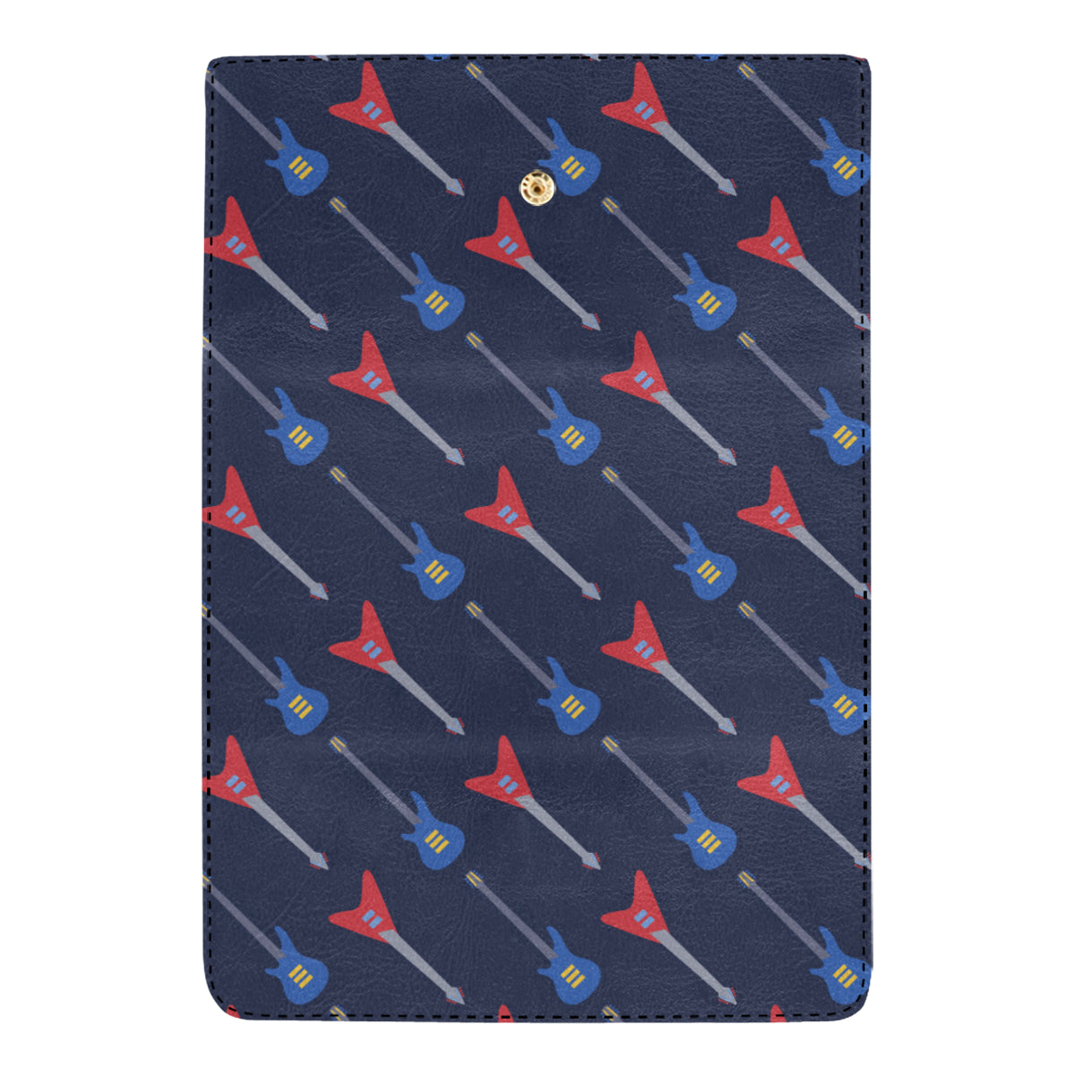 Electric Guitar Pattern Print Design 01 Women's Trifold Wallet