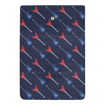 Electric Guitar Pattern Print Design 01 Women's Trifold Wallet
