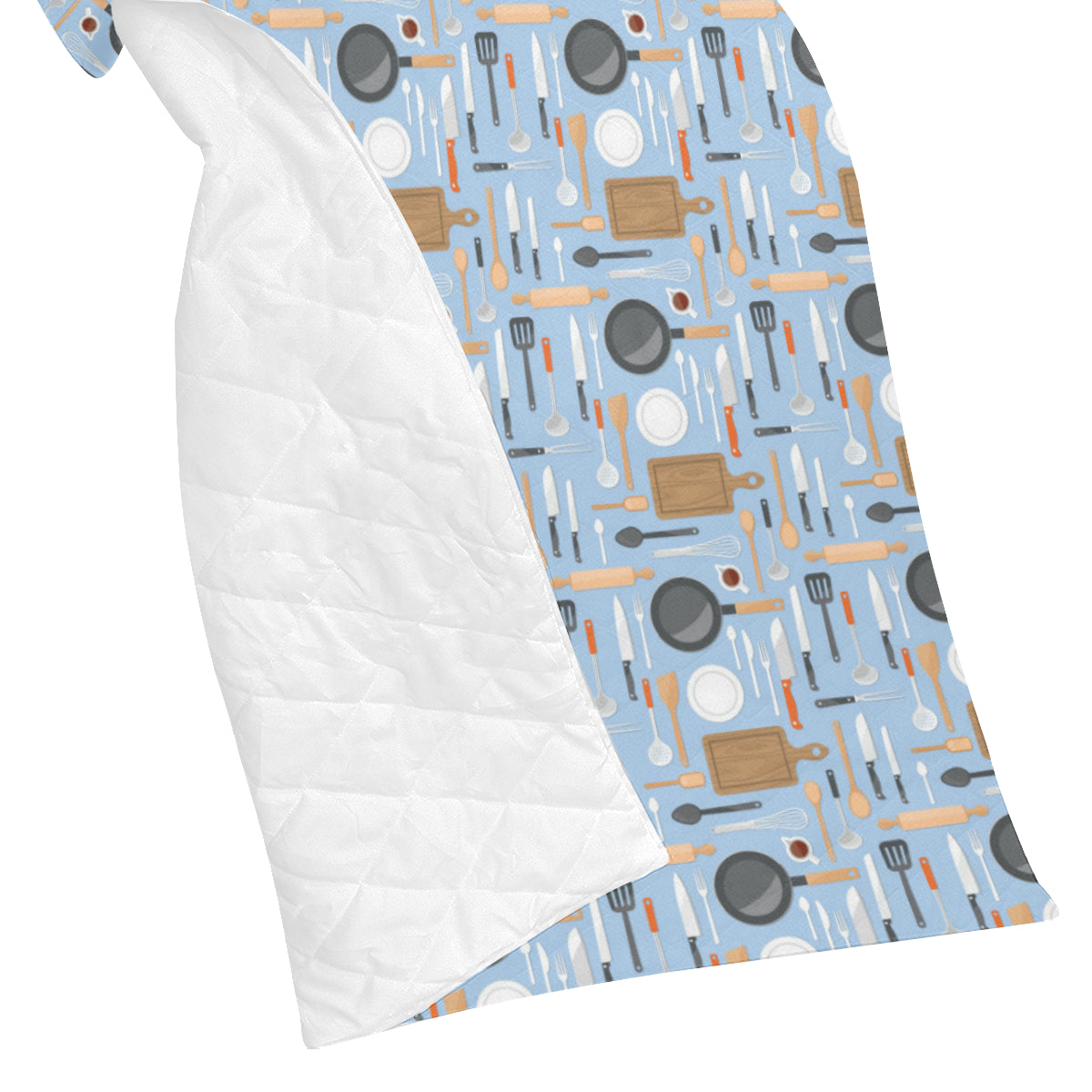Cooking Kitchen Tools Pattern Print Design 02 Premium Quilt