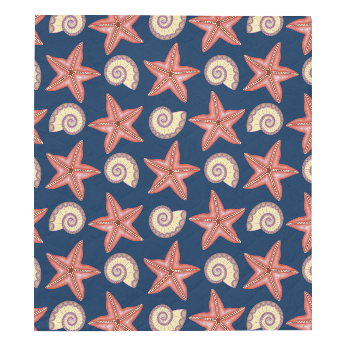 Starfish Pattern Print Design 03 Premium Quilt