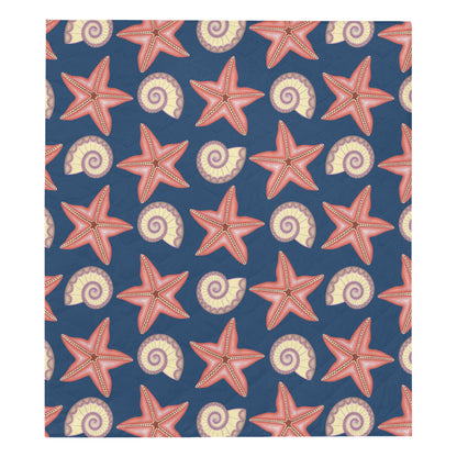 Starfish Pattern Print Design 03 Premium Quilt