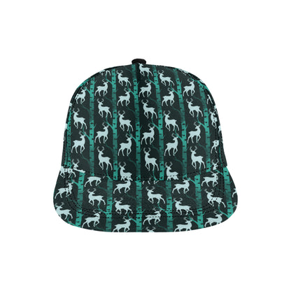 Deer Jungle Print Pattern Snapback Cap