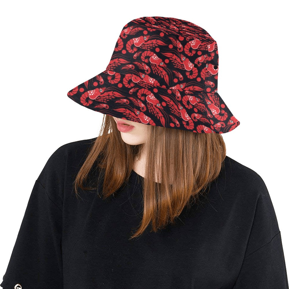 Shrimp Print Design LKS303 Unisex Bucket Hat