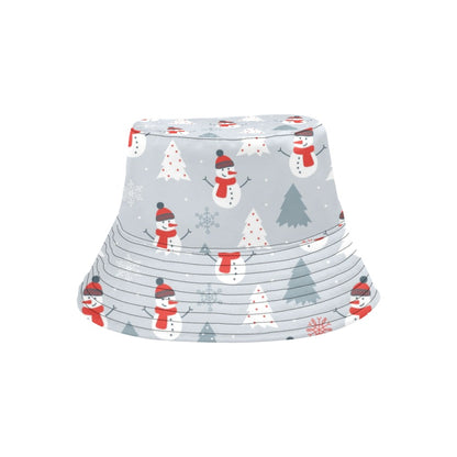 Snowman Print Design LKS302 Unisex Bucket Hat