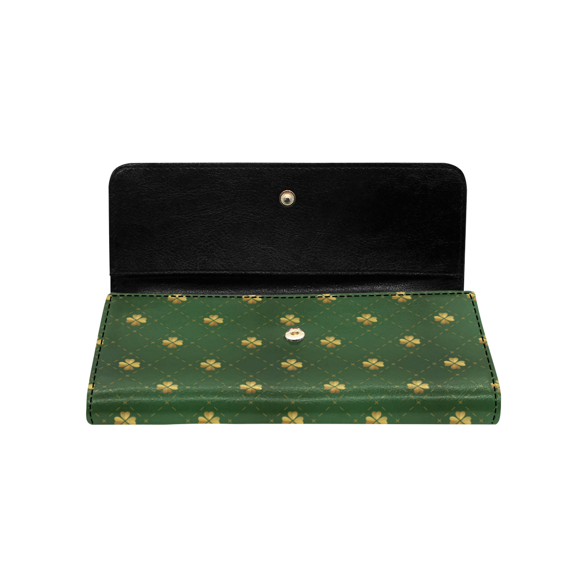 Clover  Pattern Print Design 01 Women's Trifold Wallet