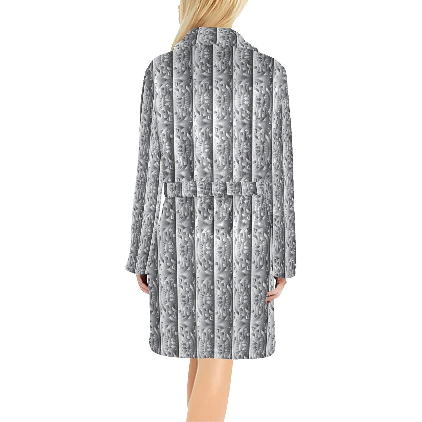 Celtic Pattern Print Design 03 Women's Fleece Robe