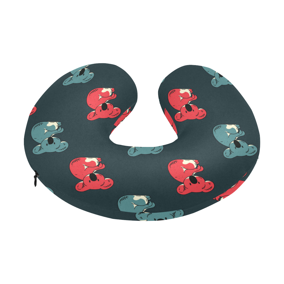 Koala Pattern Print Design 02 U-Shaped Travel Neck Pillow