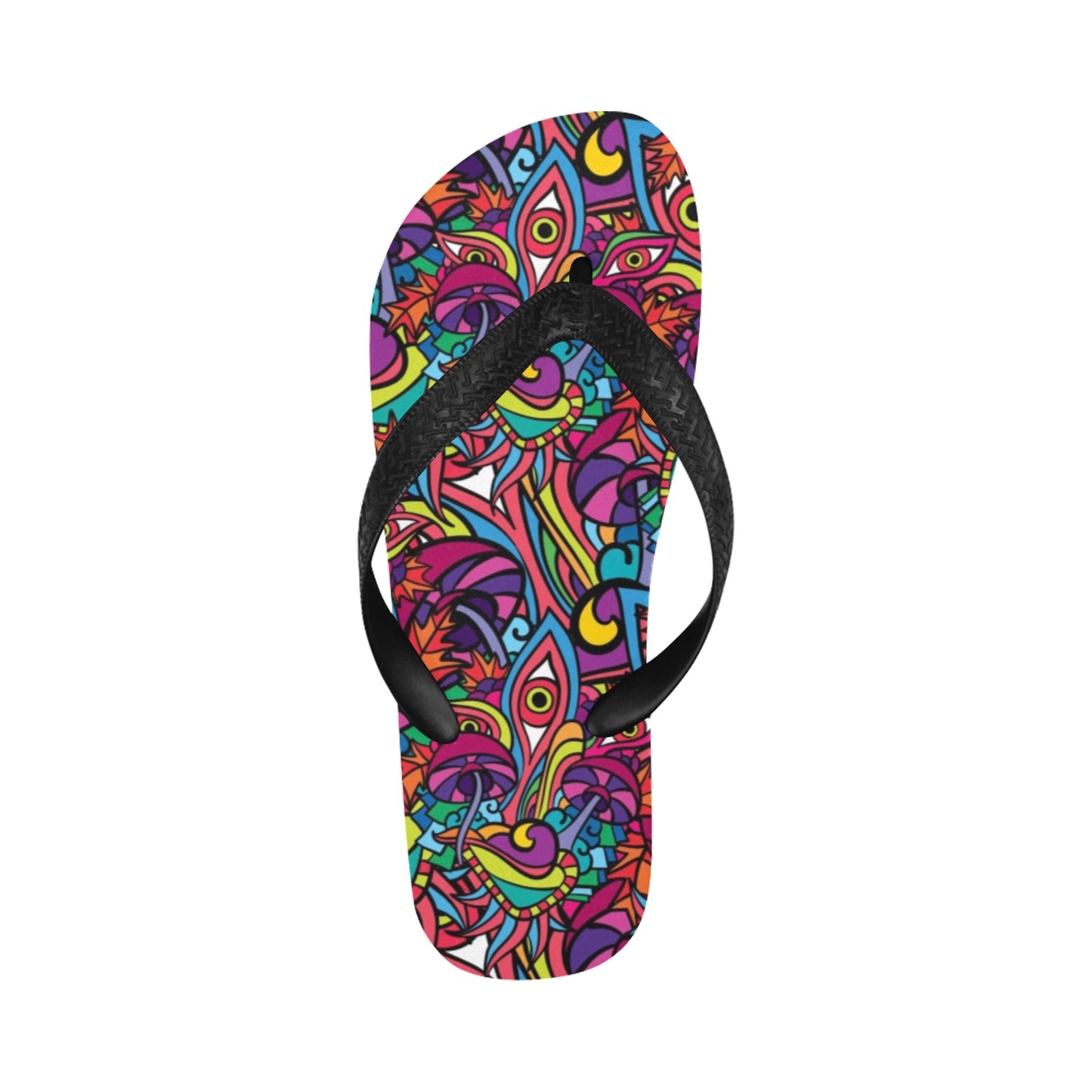 Trippy Print Design LKS302 Flip Flops