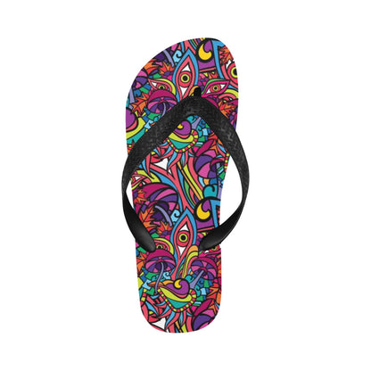 Trippy Print Design LKS302 Flip Flops