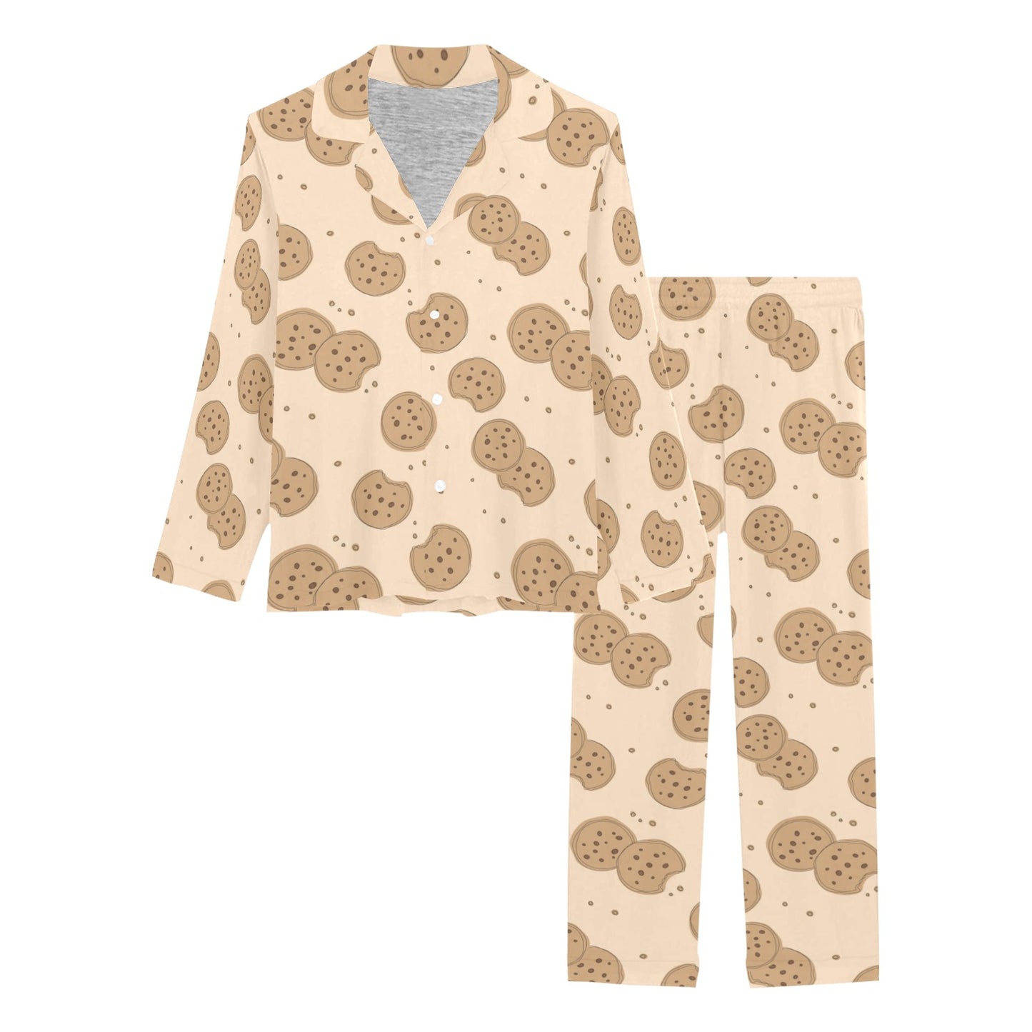 Biscuit Pattern Print Design 02 Women's Long Pajama Set