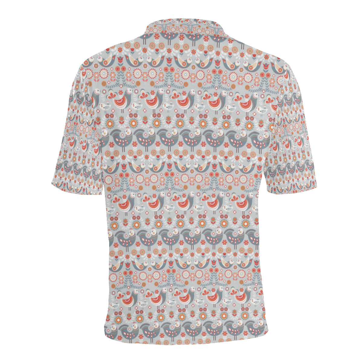 Swedish Nordic Design Print Men Polo Shirt