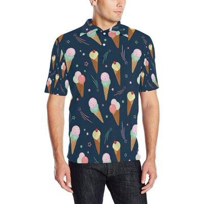 Ice Cream Pattern Print Design 04 Men Polo Shirt