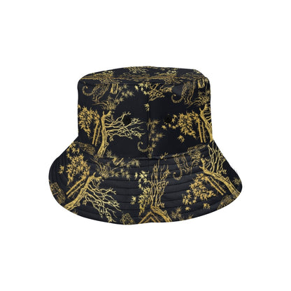 Tiger Gold Print Design LKS307 Unisex Bucket Hat
