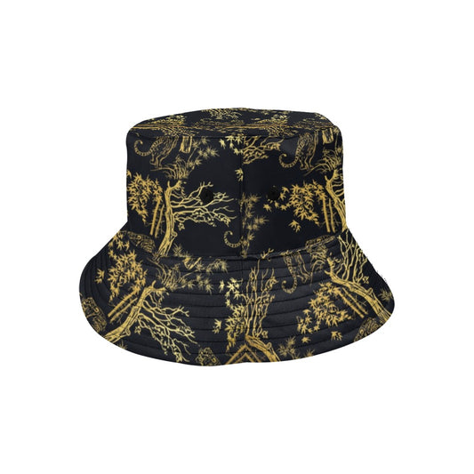 Tiger Gold Print Design LKS307 Unisex Bucket Hat