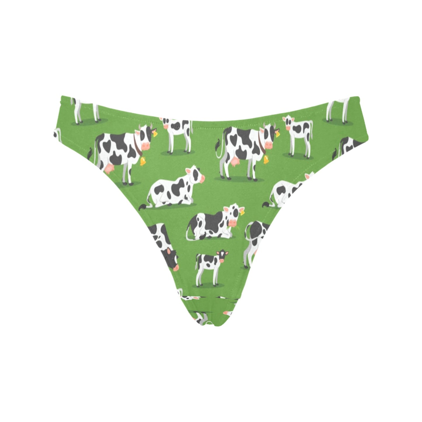 Cow Happy Print Pattern Women's Thongs