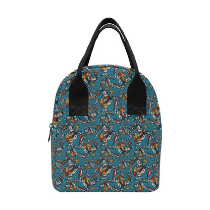 Sea Turtle Tribal Colorful Hand Drawn Insulated Lunch Bag