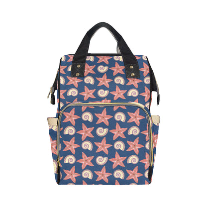 Starfish Pattern Print Design 03 Diaper Bag Backpack