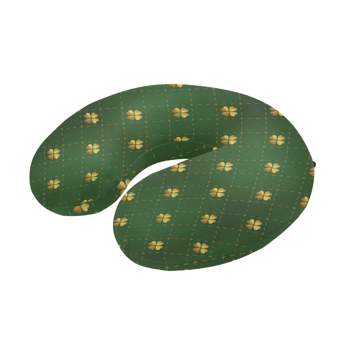 Clover Pattern Print Design 01 U-Shaped Travel Neck Pillow