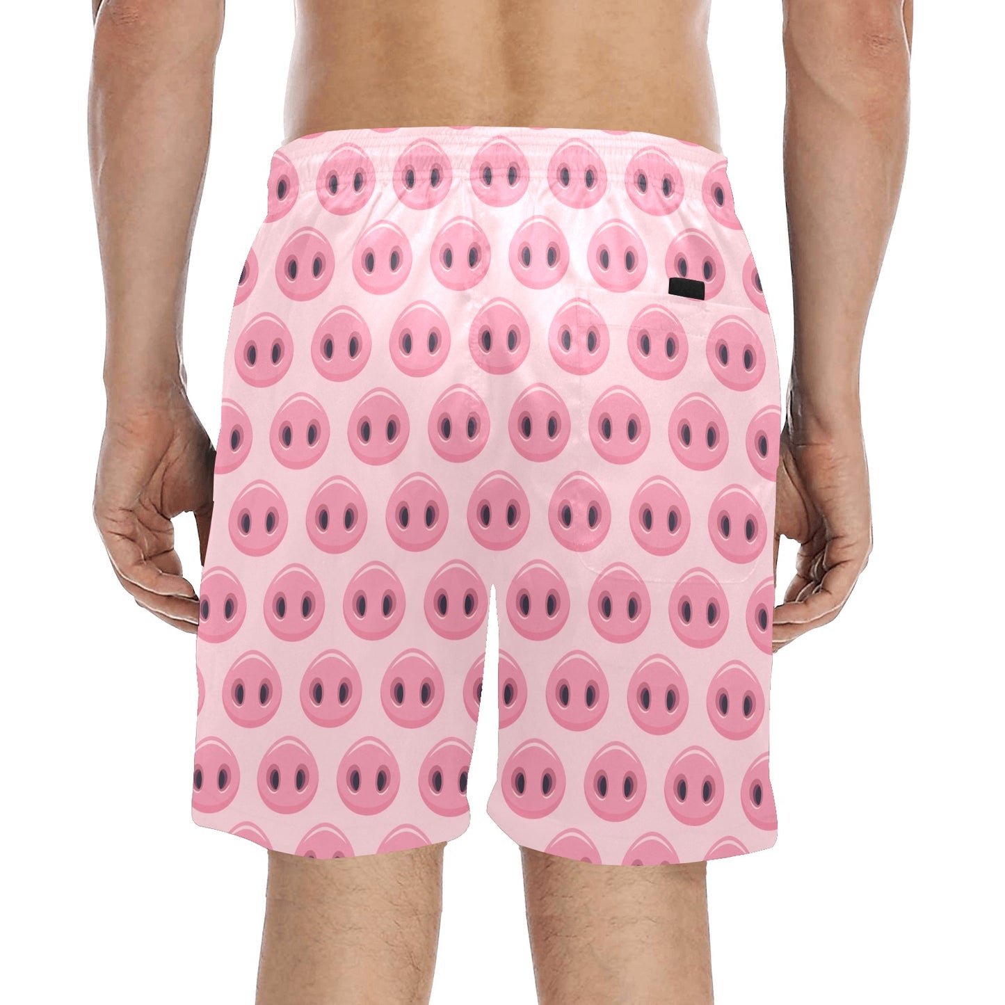 Pig Print Design LKS401 Men's Swim Trunks Beach Shorts