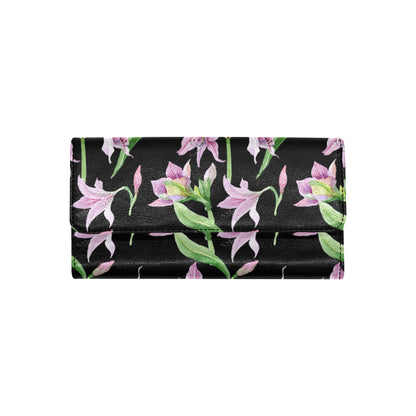 Amaryllis Pattern Print Design AL08 Women's Trifold Wallet