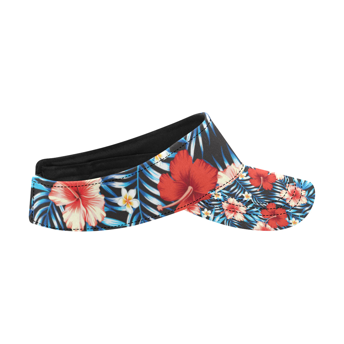 Red Hibiscus Blue Scene Unisex Sun Visor