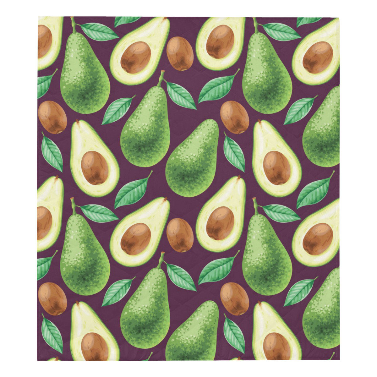 Avocado Pattern Print Design AC08 Premium Quilt