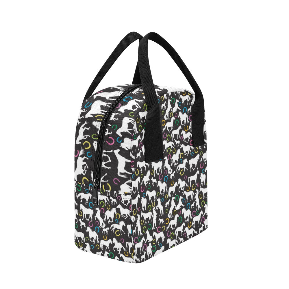Horse Hoof Colorful Print Design LKS301 Insulated Lunch Bag