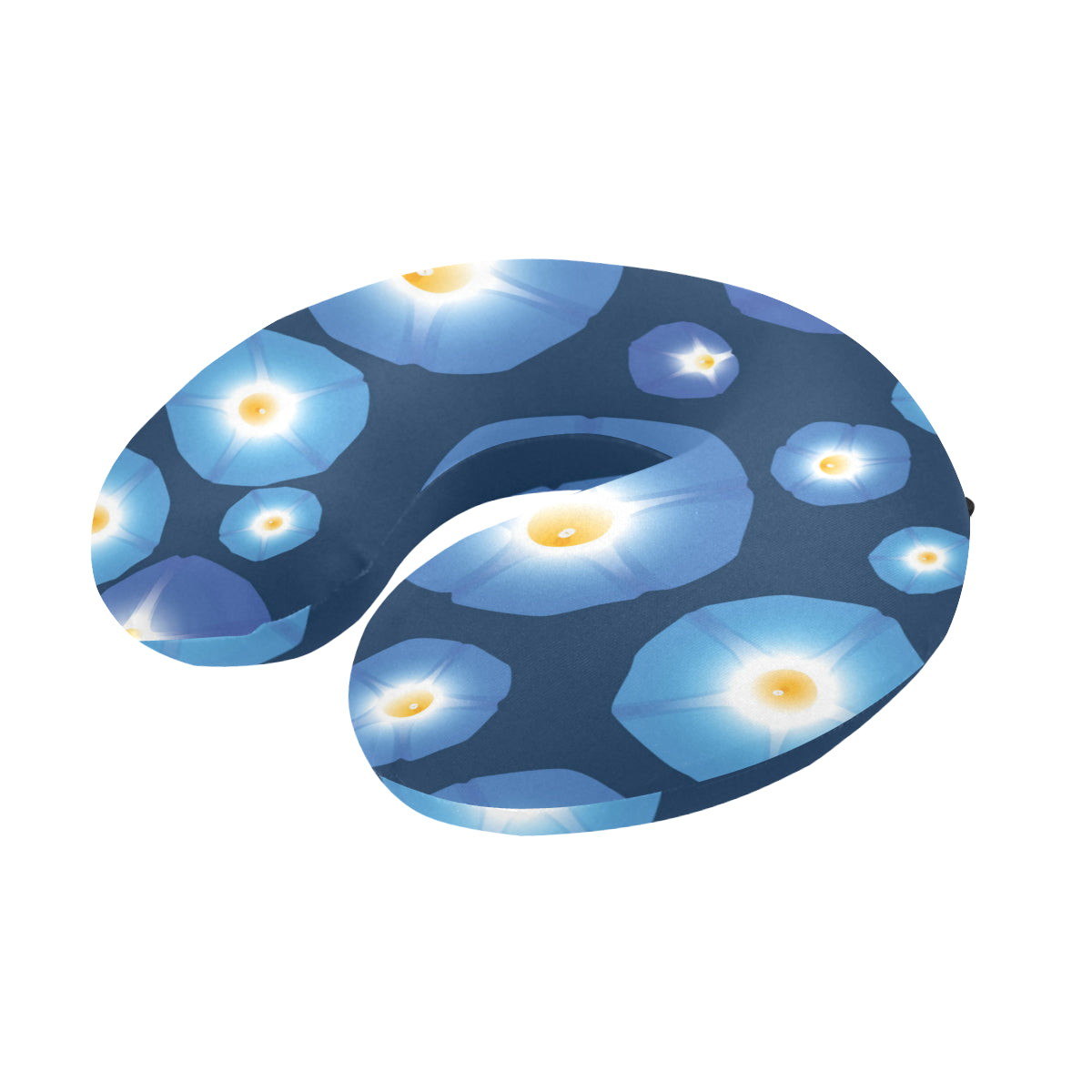 Morning Glory Pattern Print Design 02 U-Shaped Travel Neck Pillow