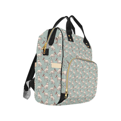Bull Terrier Cute Print Pattern Diaper Bag Backpack